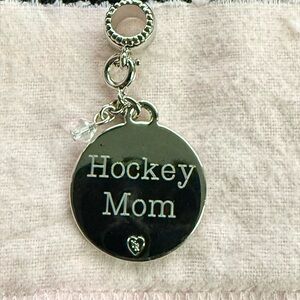 Silver 'Hockey Mom' Charm Pendant